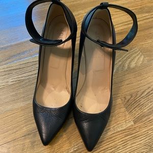 🖤Black Leather J. Crew Heels